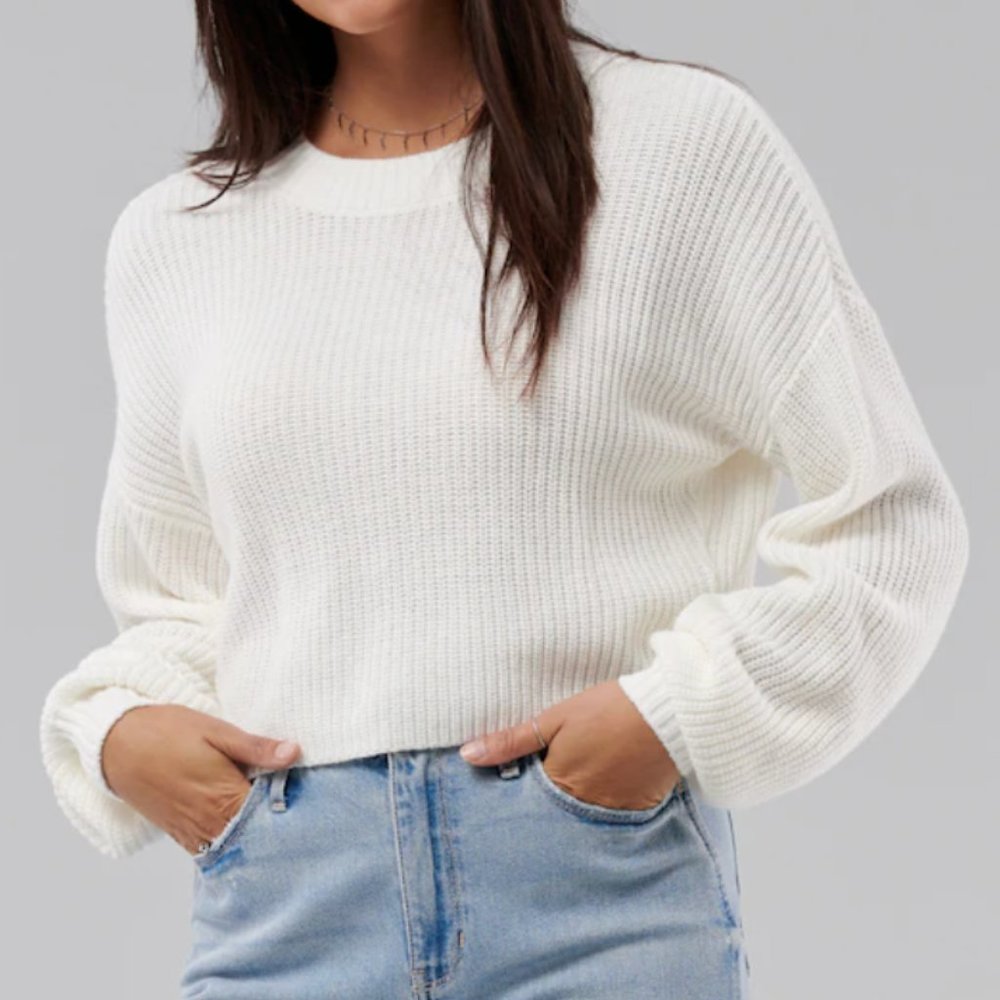 HOLLISTER Knit Crop Sweater | XS